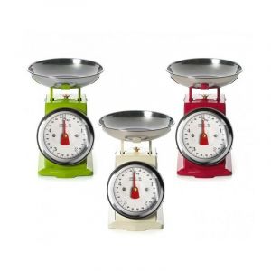 Mediawave Store - EN-81356 Balance de cuisine jusqu'&agrave; 5 kg plateau en metal Couleur: Vert