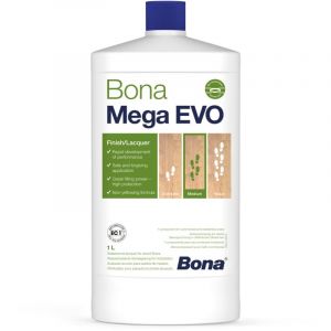 Vitrificateur monocomposant Bona Mega EVO - Vernis Parquet - R&eacute;novateur Bois - Extra Mat 1L