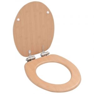 Maison Chic - Abattant wc Siège de Toilette mdf Couvercle à fermeture en douceur Bambou 20452