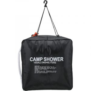 Douche solaire de camping 40 l, sac chauffant &agrave; &eacute;nergie solaire, pour un bain confortable