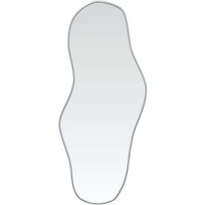 Miroir mural，Miroir Entr&eacute;e Maison Salle de Bain，D&eacute;coration Miroir Argent&eacute; 60x25 cm898793