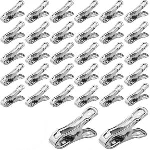 50 Pi&egrave;ces Clips pour Serre en Acier Inoxydable Clip de Film de Serre Clip pour Filet de Jardin Clips de Plantes Clip de Support Pinces &agrave; Linge Clip