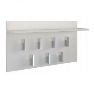 Hucoco - carmen Porte-manteau pratique avec tablette 7 crochets Tablette pratique Design moderne Dimensions : 40x70x20