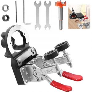 35 mm Gabarit de Percage Charniere, Gabarit de Charniere, Guide M&egrave;che Trois Roulements Outil, Gabarit Percage Charniere, pour Porte Armoires De