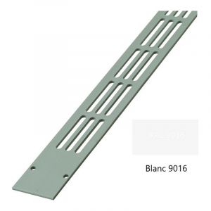 Renson &ndash; Grille a&eacute;ration VMC plate 700mm &ndash; Teinte blanche 9016 &ndash; Hauteur 30mm &ndash; Mortaise 665x21mm &ndash; Aluminium pour a&eacute;ration permanente