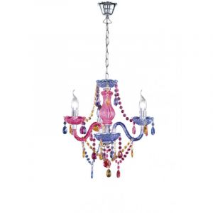 Iperbriko - Lustre 3 Bras L&uuml;ster Multicolore Suspensions D&eacute;coratives Trio Lighting