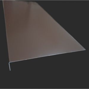 Alucouleur - Bande de Rive Aluminium Brun Sepia ral 8014 (1 pli, retour 25 mm, ep 1.5mm) Hauteur : 60 mm