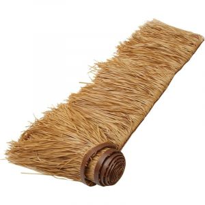 Chaume pour toiture Rouleau de Chaume en Palmier Toit en Paille de Style Mexicain Panneaux de Chaume Plastique PE pour Tiki Bar Garden Hawaii Jardin