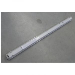Plafonnier &eacute;tanche fluo 1x58W gris 1600x99mm avec r&eacute;flecteur et tube T8 culot G13 alim 230V IP66 HYDRO 921 DISANO