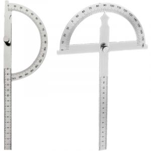 Raporteur angle,R&egrave;gle d'angle rapporteur,Rapporteur d'angle en m&eacute;tal,0-180 &deg; Goniom&egrave;tre d'angle,0-180 Degr&eacute;s Rapporteur d'angle en acier
