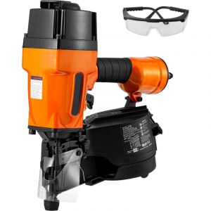 Mophorn - Cloueur à bobine pour charpente MCN90, cloueur pneumatique 1-3/4' à 3-1/2' à 15 degrés avec réglage de profondeur, 90-120 psi pour