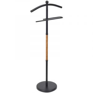 Valet de Chambre Design "Effet Bois" 109cm Noir