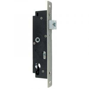 Tirard &ndash; Serrure de portail &agrave; encastrer 29mm &ndash; Composite et inox 304 &ndash; R&eacute;versible pour portails battants &ndash; GK401001