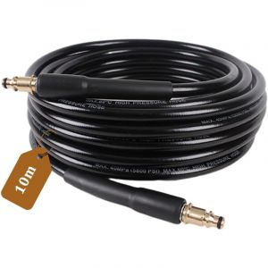 10M Tuyau Haute Pression pour Karcher K2 K3 K4 K5 K6 K7 Rallonge Tuyau de Rechange Flexible Haute Pression avec un Adaptateur en Laiton pour Flexible