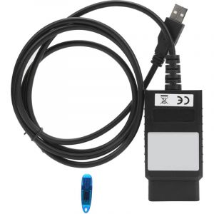 Jeffergarden Programmateur de clé de voiture 4 en 1, outil de programmation à appairage rapide, avec clé USB, pour Ford