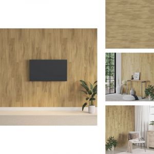 Vidaxl - Panneaux muraux Aspect bois Marron pvc 2,06 m&sup2; - Panneau Mural - Rev&ecirc;tement Mural - D&eacute;corations Murales - Parquet Imitation Bois - Lambris