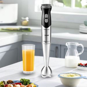 Mixeur Plongeant 700W Mixeur Plongeur en Acier Inoxydable 2 Vitesses Facile pour Aliments pour Bébés, Soupe, Purée et Sauce