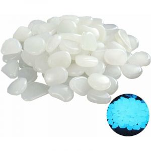 Pierre Lumineuse, 100 Pcs Galet Lumineux Pierres Luminescentes Exterieur Artificiels Galets Fluorescent Décoration pour Jardin Chemin Piscine