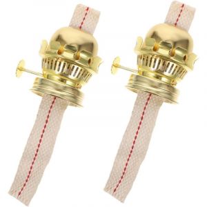 2pi&egrave;ces Lampe &agrave; P&eacute;trole avec Br&ucirc;leur Et M&egrave;ches De Remplacement Style R&eacute;tro pour Lampes &agrave; Huile P&eacute;trole