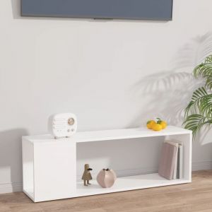Maison Chic - Meuble TV-Banc TV-Meuble Télé Blanc 100x24x32 cm Bois d'ingénierie 131132