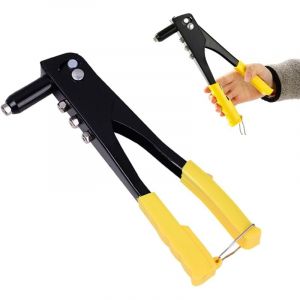 Riveteuse Manuelle, Pince &agrave; Riveter, Outil de Rivetage, Pince Rivet Aveugle, Convient pour Le Rivetage Dans La Construction, Les Automobiles, avec 4