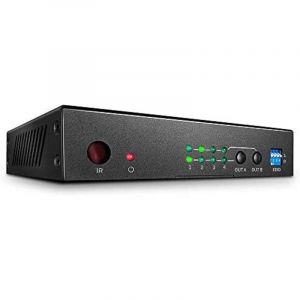 Câbles et adaptateurs audio vidéo LINDY 4x2 HDMI 2.0 4K 18G Matrix Switch with Audio Extractor Optical Out or 3.5mm Jack 4K 3840x2160at60Hz 8bit