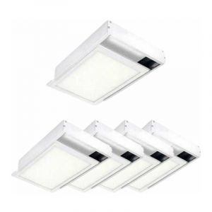 Kit en Saillie pour Dalle led Slim 60x30 - Pack de 5 / Blanc Silumen