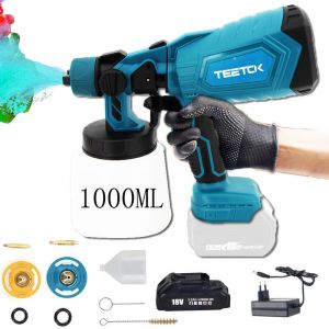 Pistolet à peinture,Ensemble de système de pulvérisation de peinture à batterie Pistolet à peinture électrique Pistolet à peinture Pistolet à