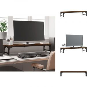 Vidaxl - Support de moniteur chêne marron 85x23x15,5cm bois d'ingénierie - Support Ordinateur - Support Ecran - Bureau Ergonomique - Elevation Écran