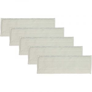 5x Housses de rechange compatible avec Kärcher sc 4 EasyFix, sc 3 Upright EasyFix Premium nettoyeur à vapeur, balai vapeur - microfibre, blanc - Vhbw