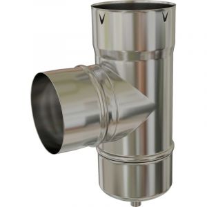 T&eacute; 90&deg; avec tampon de purge - Pour tubage flexible 150 mm - M&acirc;le