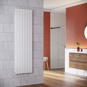 Radiateur eau chaude en acier Conception murale Vertical Radiateur chauffage central 1800x542mm Panneau Double Blanc (1865W) - Sonni