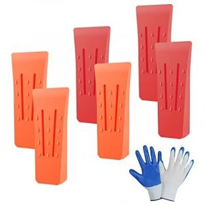 Coins D'abattage, 6 Pi&egrave;ces Coin Bucheron Fendre pour D'arbres, Coin Eclateur Bois &agrave; Impact &Eacute;lev&eacute; pour Couper l'arbre, Cales D&rsquo;abattage pour