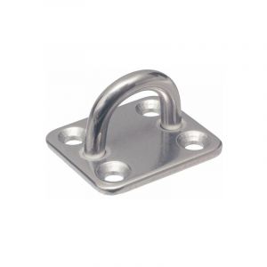 (Lot de 5) Pontet sur platine rectangulaire embouti et soudé - Inox A2 Ø6 mm