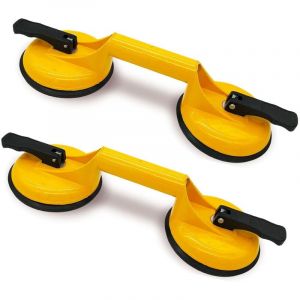 Vitre Ventouse Carrelage Ventouse Double 120 mm Aluminium Ventouse en Verre Capacit&eacute; de levage de pour Fen&ecirc;tres en Verre,Tuile en C&eacute;ramique, Objet &agrave;