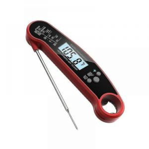 Thermom&egrave;tre de cuisine avec sonde pliable, thermom&egrave;tre num&eacute;rique &agrave; lecture instantan&eacute;e en 3 secondes, r&eacute;tro&eacute;clairage LCD et thermom&egrave;tre de cuisson