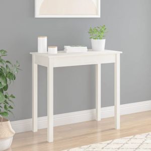 Table console, Table d'entrée, Bout de Canapé Blanc 80x40x75 cm Bois massif de pin DESIGN IN