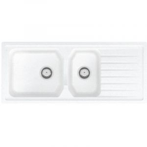 Carea Cuisine&bain - carea - Évier à encastrer ziral 2 bacs Blanc