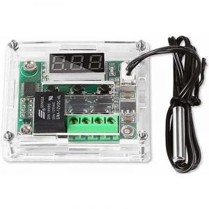 1 Pi&egrave;ces Module r&eacute;gulateur de temp&eacute;rature 12 V avec bo&icirc;tier,Module de Thermostat Num&eacute;rique &agrave; Affichage XH W1209 avec Sonde NTC Etanche