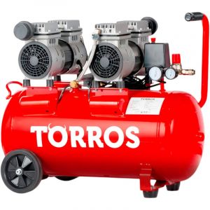 Torros - Compresseur silencieux sans huile cuve 50 l 1,1 kW / 1,5 Ch 280 L/min 10 bar 63 dB(A) 230V TC502810MS
