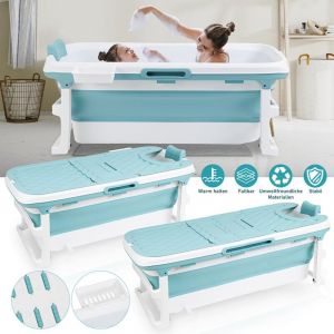 Randaco Baignoire pliable pour adulte avec Couvercle amovible Baignoire PP+TPE- pour petite salle de bain 149x60x50cm