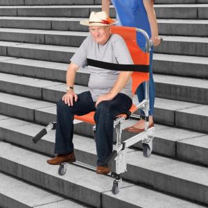 EMS Chaise d'escalier ambulance de pompier Chaise d'&eacute;vacuation pliable Capacit&eacute; 160 kg pour le transfert de patients ou de personnes &agrave; mobilit&eacute;