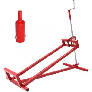 Wiltec Kit Cric l&egrave;ve Tracteur Tondeuse avec Adaptateur pour Visseuse sans Fil &ndash; 400 kg Max. &ndash; Acier &ndash; Mowerlifter Outillage de Mecanicien Treuil