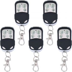 DPZO 5pcs Télécommande Universel Clonage Portail Electrique Garage Ouvre-Porte Fob 433mhz Remplacement Porte Clé-DPZO