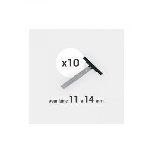 Lot de 10 attaches de tablier de volet roulant pour lame PVC ou ALU de 11 à 14 mm pour axe ZF54