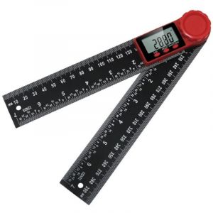 BEBUSINGOTO 200 mm Rapporteur d'Angle Numerique &agrave; Double &Eacute;chelle 360 Degr&eacute;s, R&egrave;gle d'Angle avec &Eacute;cran Lcd et Fonction de Verrouillage, Rapporteur