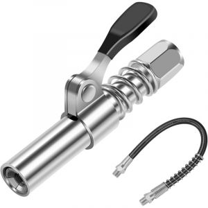 Embout Pompe A Graisse Manuelle, Raccord de Pistolet &agrave; Graisse Coupleur avec Poign&eacute;e Coupleur Tuyau de 30cm, Pistolet &agrave; Graisse pour Tous Types