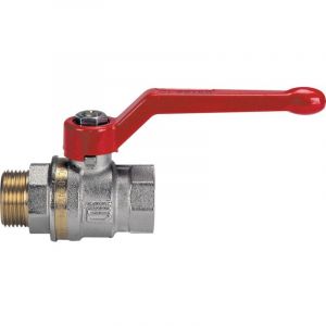 Robinet boisseau sphérique laiton pn 40 poignée alu baguée acs 33x42