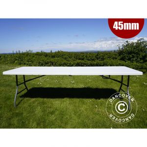 Table pliante 240x76x74cm, Gris clair (1 pcs)