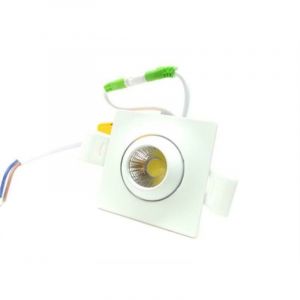 Vivalamp - Mini spot led carrÉ 3w plafonnier led cob avec kit d'alimentation led 5 piÈces 4200k
